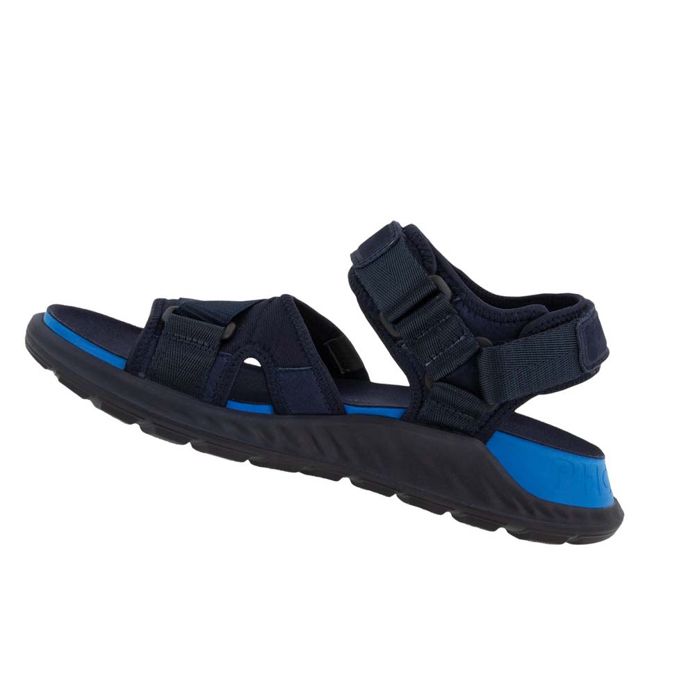 Men's Ecco Exowrap 3strap Sandals Blue / Blue | USA 588VRW